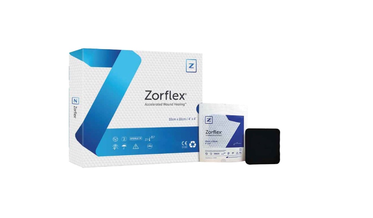 Zorflex 10*10см 1шт 100% контактна пов'язка з активованим вугіллям